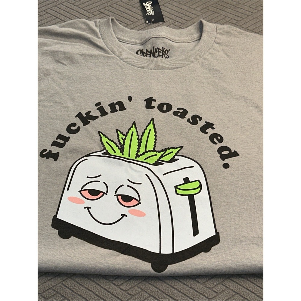 Spencers Gray F***in' Toasted Graphic T-Shirt Men's Size XL